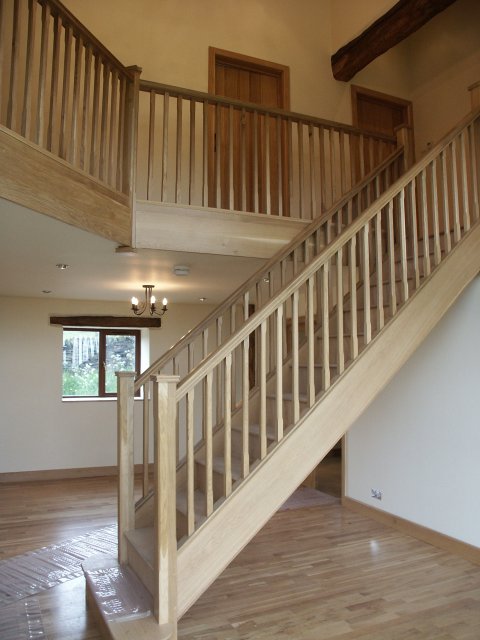 Wooden Staircase And Banister